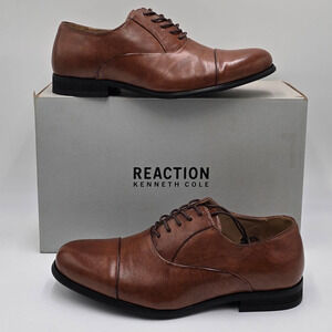 Kenneth Cole Reaction Kylar Oxfords Brown Lace Up Cap Toe Shoe Men's 7W